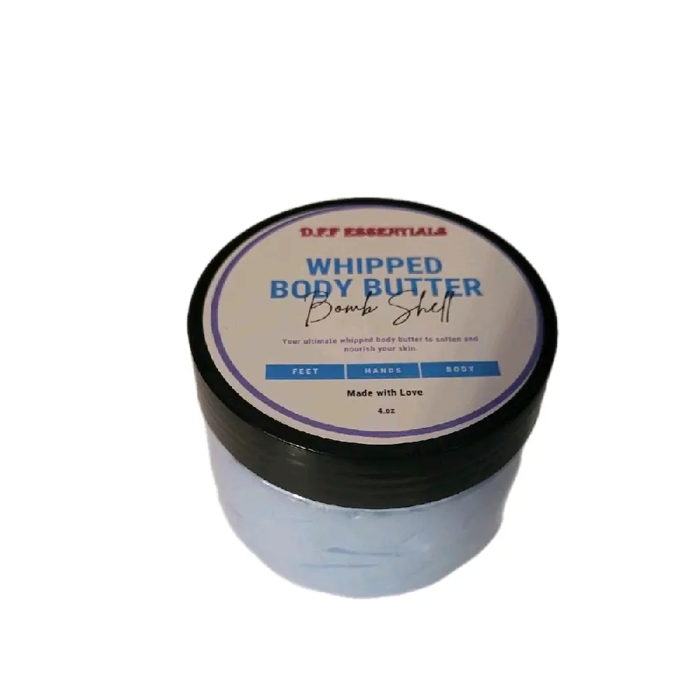D.F.F ESSENTIALS "BOMBSHELL" BODY BUTTER - All-Natural Shea Butter, Coconut Oil & Vitamin E for Deep Hydration & Velvety Smooth Skin