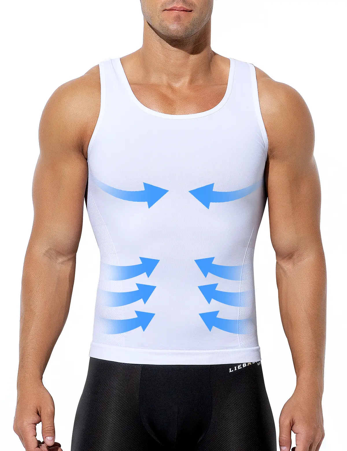 Arjen Kroos Men's Compression Shirt -  Body Shaper Vest, Hide Moobs Shapewear