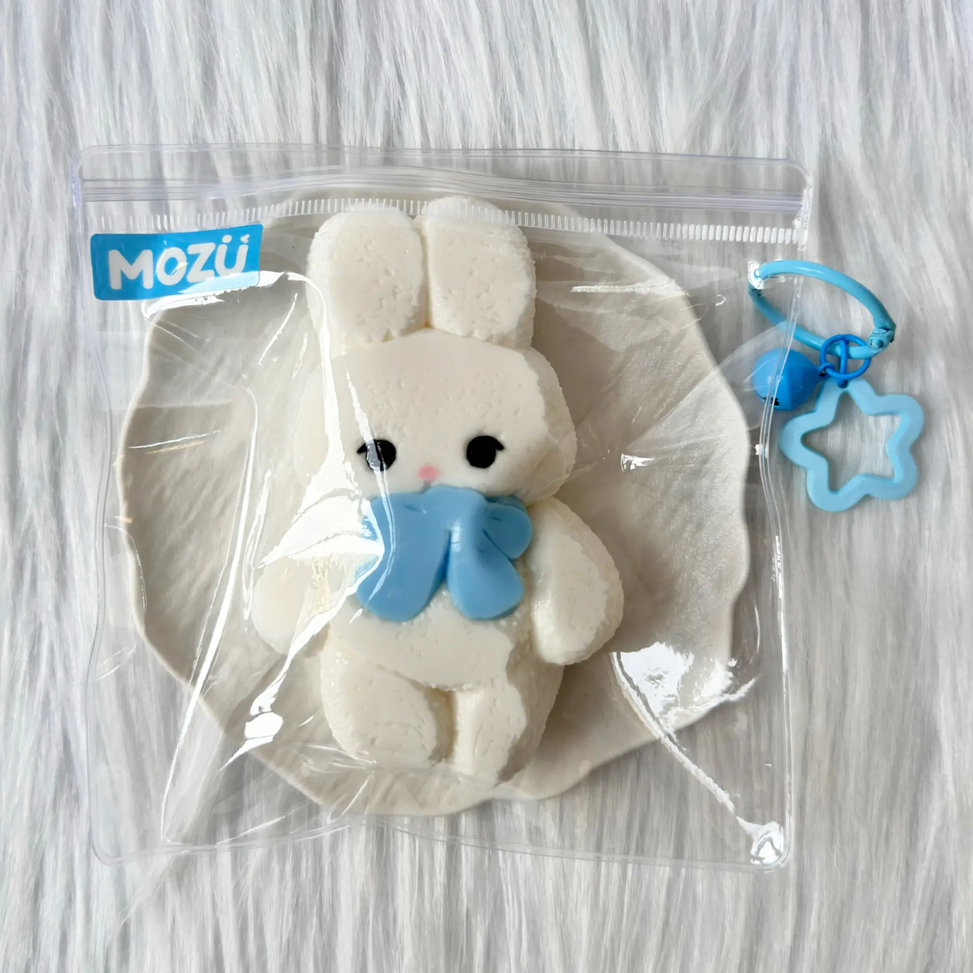 Kawaii Taba Puffy Bunny Squishy Fidget Toy - Whipped Cloud Texture Silicone Stress Relief Toy, 172g, Unisex Gifting Option for Parties, Birthday Gifts