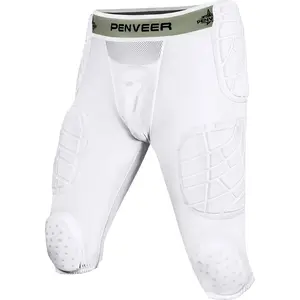 7.0 Football Girdle for Men & Boys with Cup Pocket - Padded Compression Shorts with Integrated Hip, Thigh, Knee & Tailbone Pads for Maximum Protection