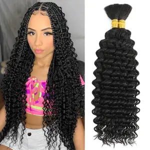 Idoli 100g Bulk Human Hair Deep Wave For Braiding Deep Curly No Weft Brazilian Remy Hair Extensions