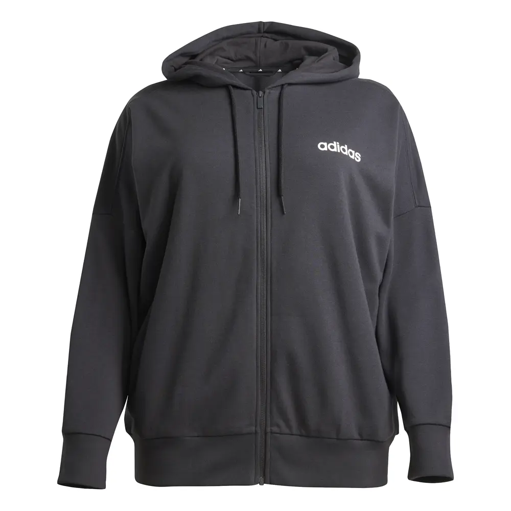 adidas Womens Essentials Linear Hoodie Casual Outerwear Casual - Black adidas Womens Essentials Linear Hoodie Casual Outerwear Casual - Black