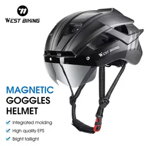 WEST BIKING Full-face Bicycle Helmet Cool Motorcycle Helmet Adjustable Size Adult Personalized Bike Helmet MTB Accessories