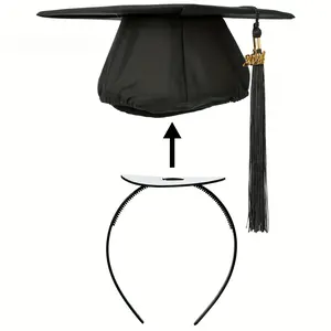 Anti-Slip Graduation Cap Headband Holder - Secure Hat Insert for All Hairstyles, Keeps Cap & Hair Perfect, Essential Graduation Accessory (Cap Not Included)