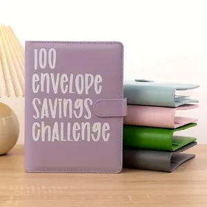 【Free--shipping~】100 Envelope Saving Challenge Binder, Budget Binder, Money Saving Challenge Book, Saving Challenge Notebook, Money Organizer, Budget Planner Book for Budgeting,Birthday Gifts