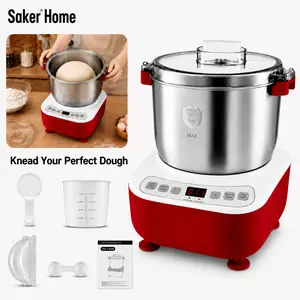 Sakerplus 7.4QT Dough Maker, Dough Mixer with Ferment Function, 304 Stainless Steel Bowl, Removable Lid, Face-up Touch Panel, Electric Dough Proofing Box for Pizza & Bread