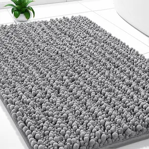 Ultra Soft Chenille Bath Mat Non Slip Absorbent Quick Dry Plush Shower Floor Mat for Bathroom Home Cozy & Stylish Design - Bathtub