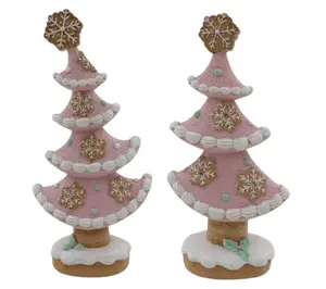 Rc Home Decor 13"-10.8" Gingerbread Christmas Tree w/ Lights