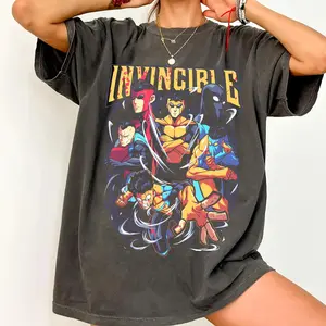 Comfort Colors Superhero Comic Book Tee, Invincible Inspired Hero Graphic T-Shirt, Mark Grayson Style Bootleg Shirt, Unisex Gift for Men & Women