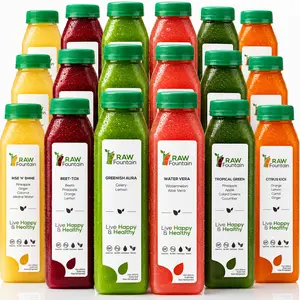 7 Day Juice Cleanse by RAW Fountain, Tropical Flavors, All Natural Raw, Cold Pressed, Detox Cleanse, Great Way to Reset Your Digestive System, 42 Bottles 12oz