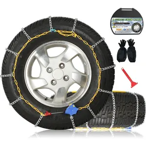 Auto Fixing Snow Chains, 2 x 12 mm, 30s Quick Installation of Tire Chains with Automatic Tensioner, Universal  Tire Traction Chain for , Pickups, and SUVs (HLN 150)