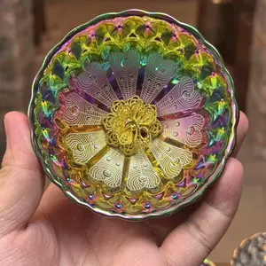 Color-Changing Iridescent Peacock Teacup with Unique Peacock Design
