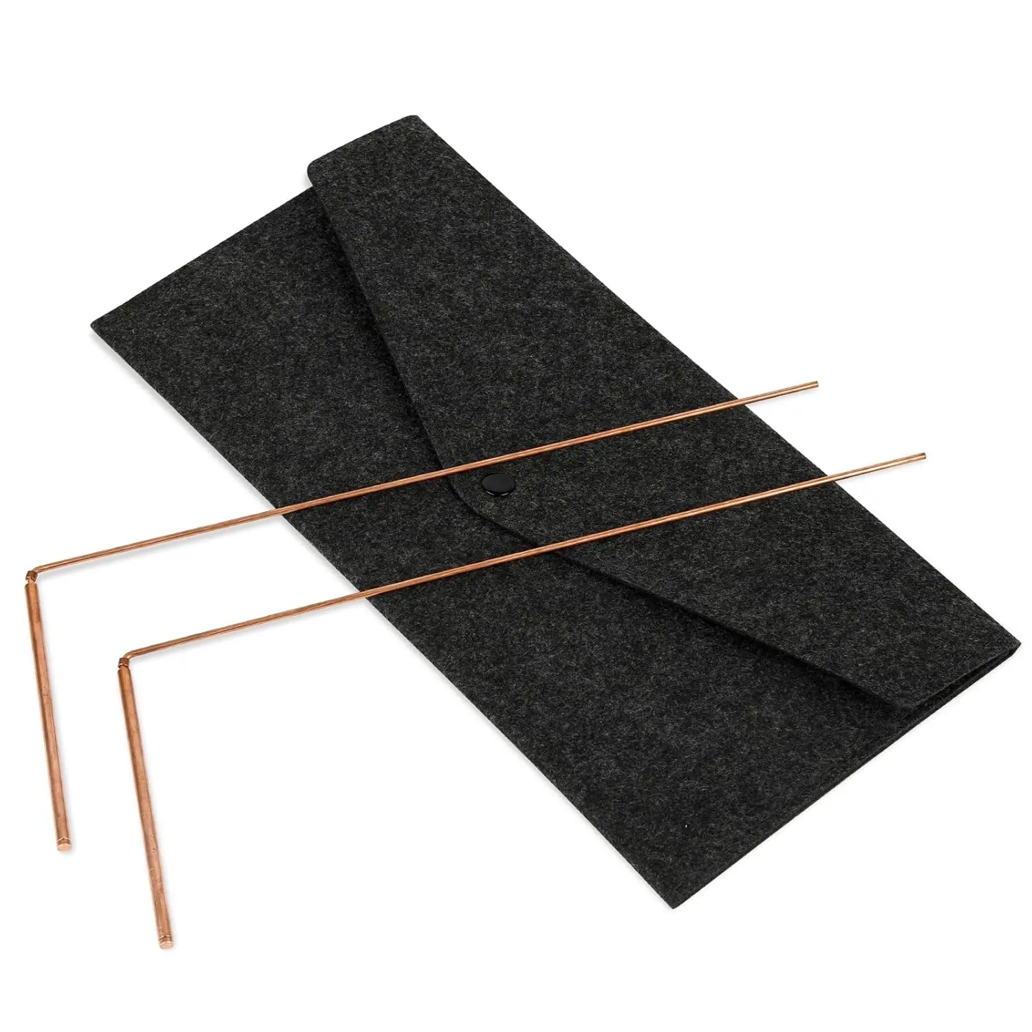 2Pcs Copper Dowsing Rods with Storage Bag - Tools & Hardware Metal Detector Accessory for Water Finding, Lost Item Locating (Spiritual Divining Tool)