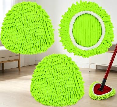 Mop Replace Head, Spin Mop Heads Replacements for Easywring 1 Tank Spin Mop, Chenille Duster for Spin Mop Include 3 Pack Microfiber Chenille Mop Pad for Spin Mop