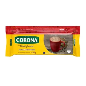 Corona Chocolate - Authentic Colombian Hot Chocolate with Cloves and Cinnamon - 500g, 20 Servings