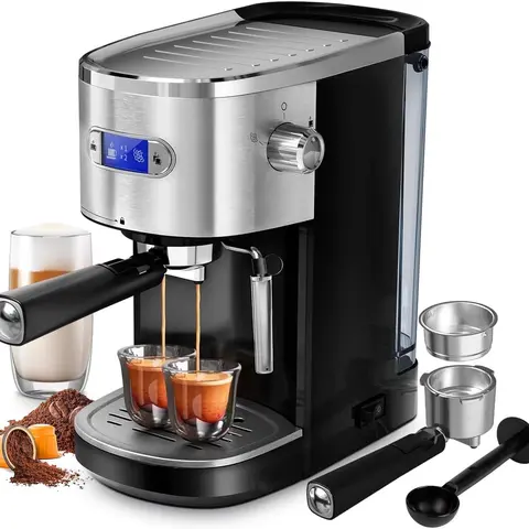 Commercial Espresso Machine 20 Bar, Compact Espresso Maker with Milk Frother Steam Wand, Expresso Coffee Machines with 45 OZ Removable Water Tank for Cappuccino, Latte, Home,summerwins,home essentials techvibes