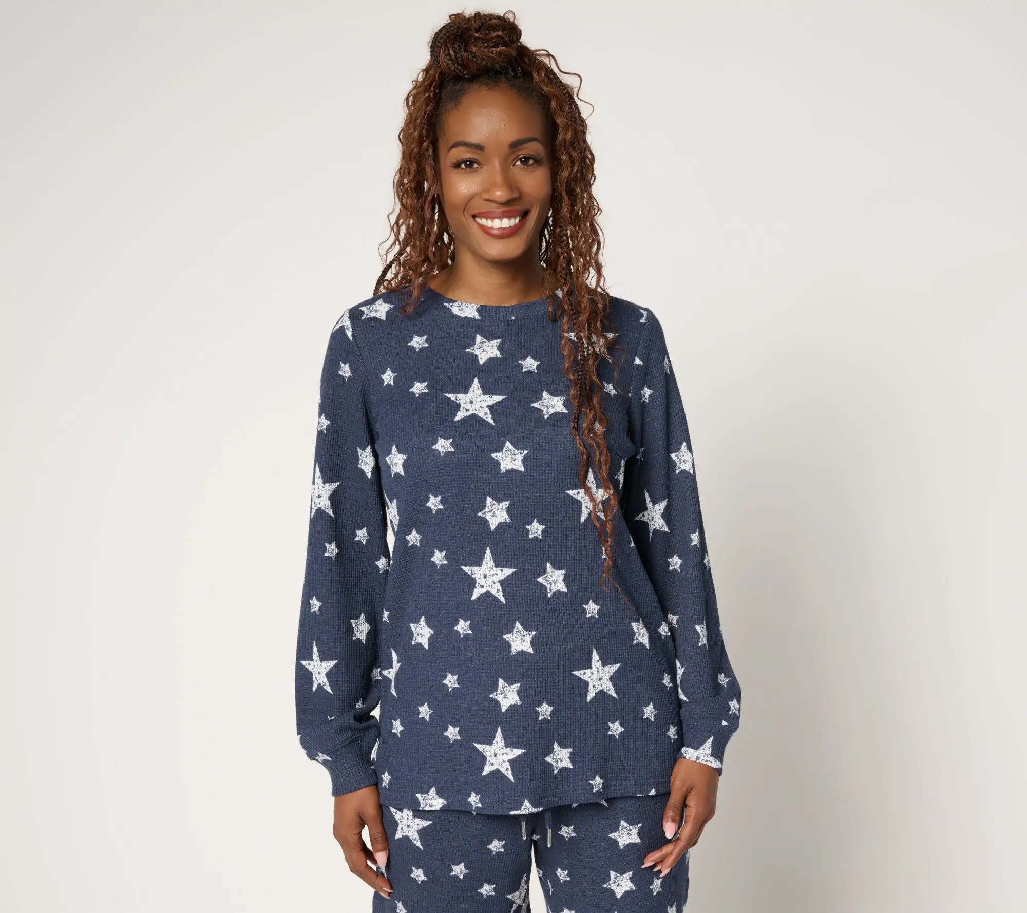 Belle by Kim Gravel Baby Waffle Summer Stars Top