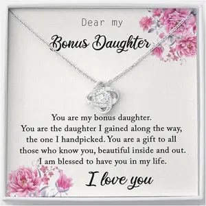 To My Bonus Daughter Necklace Gift, Bonus Daughter Necklace, Gift for Bonus Daughter, Stepdaughter Gift from Stepdad, Gift for Stepdaughter, Bonus Daughter Gifts From Stepdad