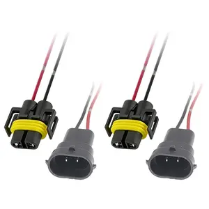 H8 H11 881 emale Adapter Wire Connector Replace, Wiring Harness Harness Female and Male Connector