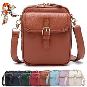 Colla boraten Crossbody Leather Bag, Urvashi Crossbody Leather Bag for women, with Built in Wallet, Vintage Anti-Theft