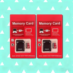 Micro SD card with adapter for storage, micro TF high-speed transmission without lag. Compatible with monitoring videos and car air purifiers, supports global device compatibility.