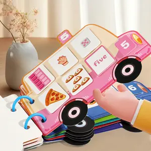Color Recognition Toy, Reusable DIY Crafts Interactive Sticker Book, Hand-Eye Coordination Skill Training, Suitable for Kids Aged 3+, Holiday Gift, Alphabet Stickers