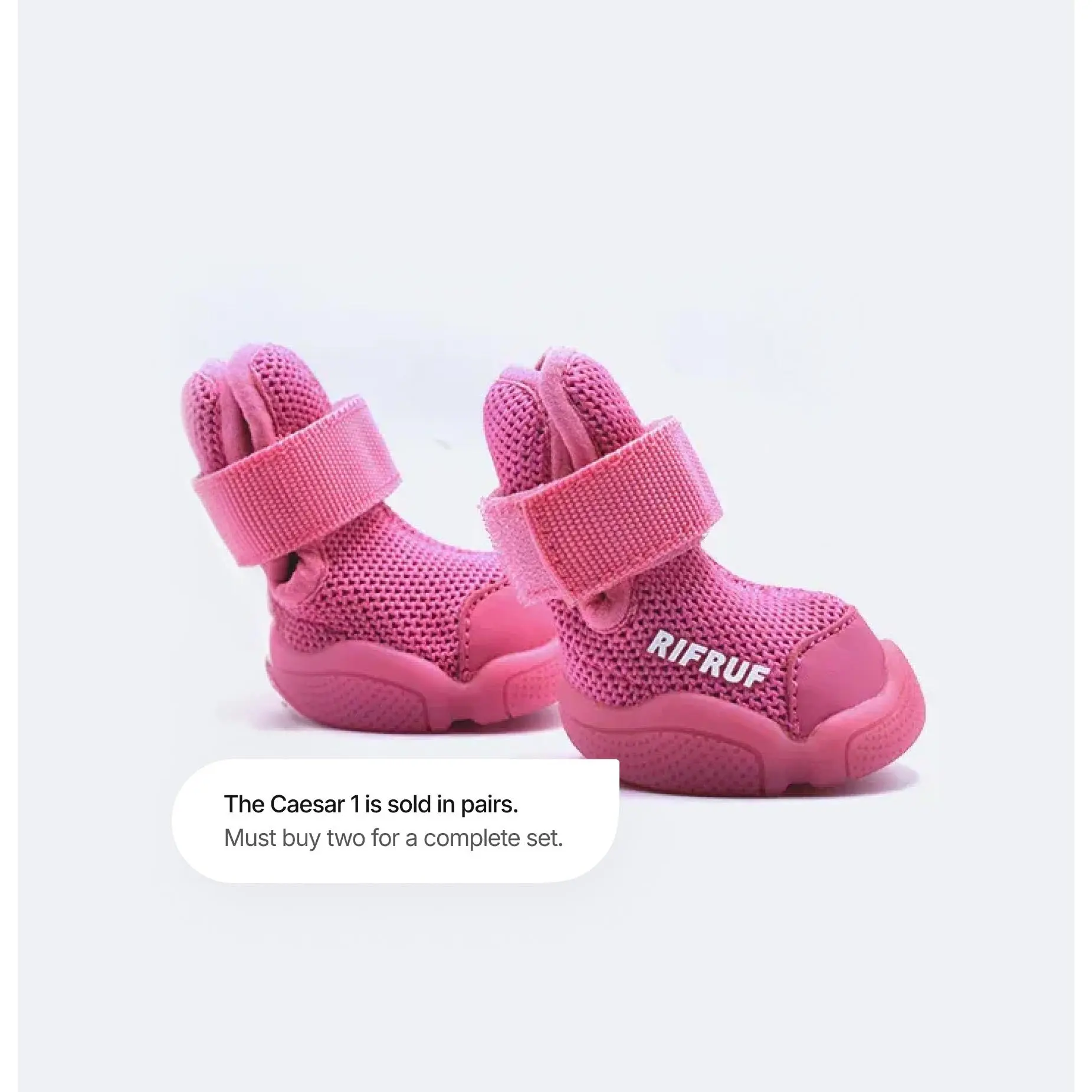 Rifruf 2-Pack Pet Sneakers - Breathable, Non-Slip, Lightweight Paw Protectors for Dogs and Puppies, Cats
