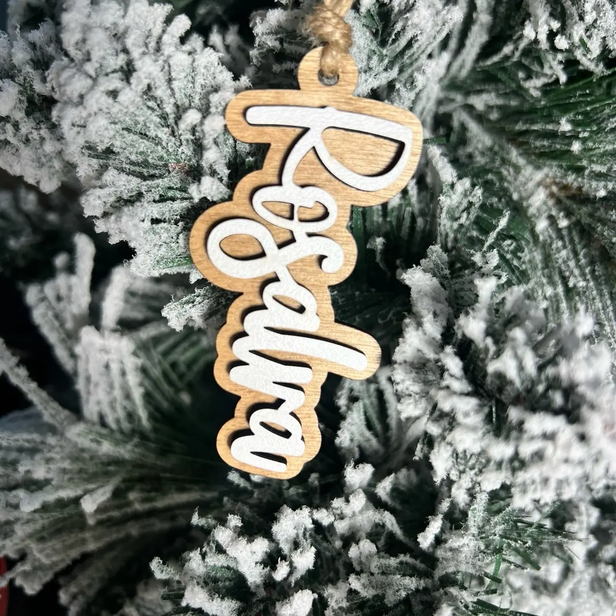 Custom Name Tag – Personalized Wooden Badge for Events, Work, or Gifts | 1/8” Birch Wood Double Layer | 3” x 2 Metal Lightweight
