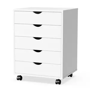 5 Drawer Chest Wood File Cabinet Rolling Organization Storage Dresser with Wheels for Home Office 5 Drawer Chest Wood File Cabinet Rolling Organization Storage Dresser with Wheels for Home Office