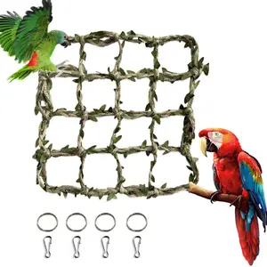 Pet Bird Climbing Rope Net, Small Animal Rope Net, Bird Climbing Net for Mice, Long-Tailed Parakeets, African Species, Safe & Durable Design