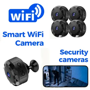 Mini Wireless Magnetic Security Camera, Real-Time Audio Video Recording, HD Indoor Surveillance, WiFi Indoor Camera, Smart Pet Camera, Flexible Installation