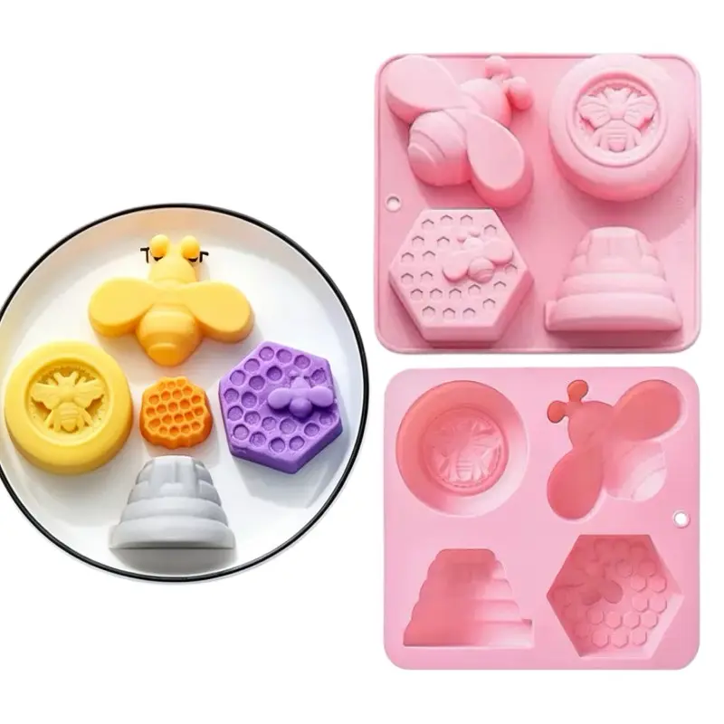 Honeycomb Mold, Food Grade Silicone Candy Molds for Chocolate Mousse, Ice Cube, Jell-O, Soap Making, Handmade Candles, Easy Release Baking Tools, Home Baking Supplies