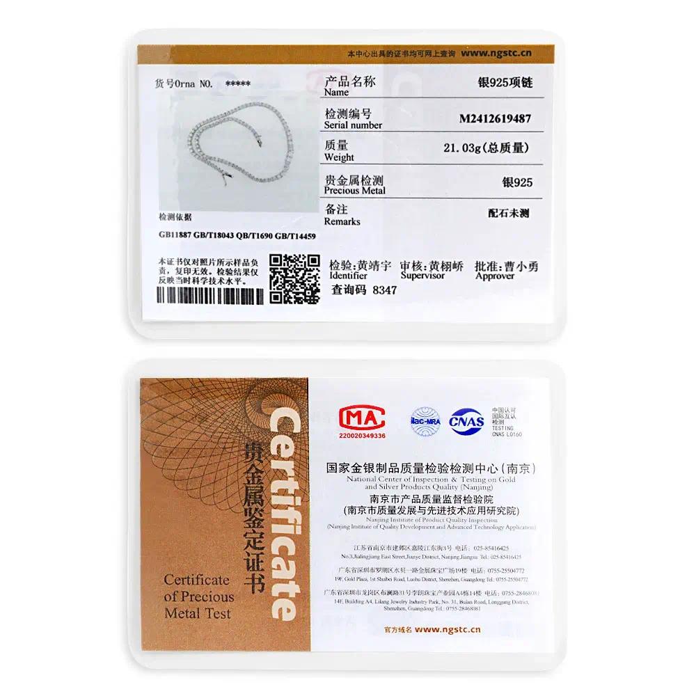 TY GRA Certified Moissanite Tennis Necklace 2/3/4/5/6.5mm Solid Sterling Silver Diamond Tennis Necklaces for Women Man TY GRA Certified Moissanite Tennis Necklace 2/3/4/5/6.5mm Solid Sterling Silver Diamond Tennis Necklaces for Women Man