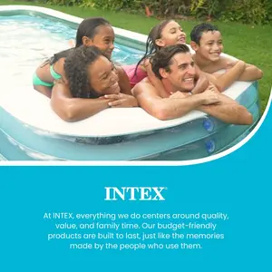 Intex Swim Center Family Backyard Inflatable Kiddie Swimming Pool, Color Varies