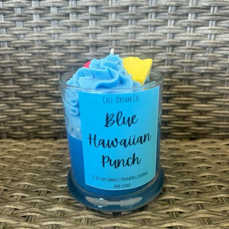 Blue Hawaiian Punch + Whippped Soy Candle