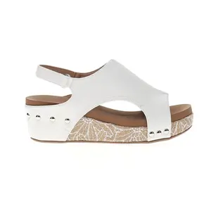 Corkys Womens Volta Ii Studded Slingback  Casual Sandals Casual Mid Heel 2-3" - White