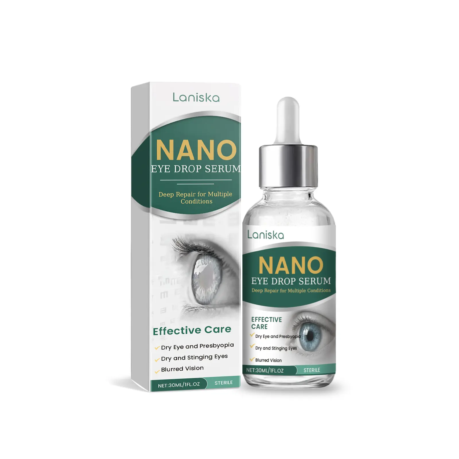 Laniska Gentle Eye Care Drops, Moisturizing & Soothing for Daily Eye Comfort