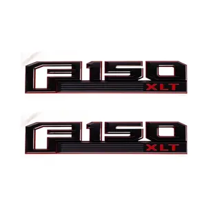 2015–2020 Ford F-150 XLT Pickup Fender Emblem Badge Replacement Set, Aftermarket Exterior Upgrade