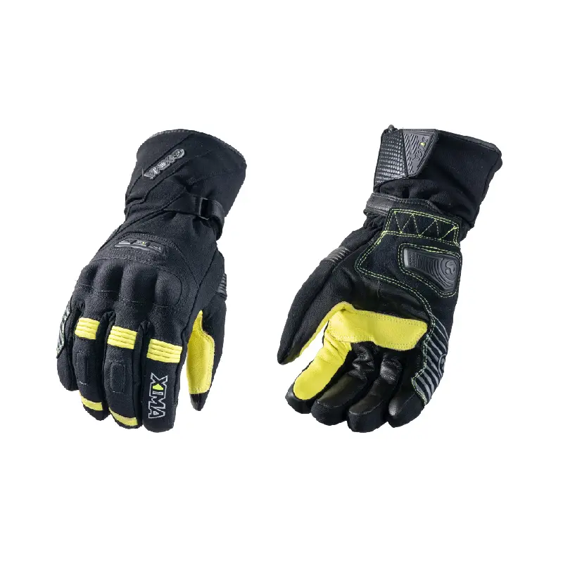 XIMA-Blizzard Thinsulate Cotton&Goatskin Winter Motorcycle Gloves Long-Lasting Warmth Fleece-Lined Windproof Waterproof Touchscreen