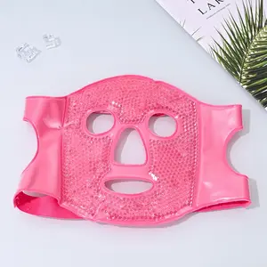 Cooling Face Mask, Gel Beads Cold Eye Mask for Women, Stretchable Eye Mask, Sleeping Masks, Sleep Spa for Stress Relief and Skincare, Headache Relief Solution