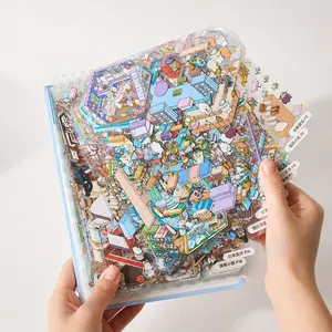 49-Piece 3D Scene Sticker Book Kit, Cute DIY Cartoon Album, Diary Accents for Scrapbooking, Creative Play & Stress Relief Miniature Decor, Sticker Album, Diary Sticker tiktokshopspringglowup Diy Craft Kit scrapbooking