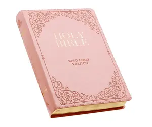 KJV Holy Bible, Giant Print Full-size Faux Leather Red Letter Edition - Thumb Index & Ribbon Marker, King James Version, Pink (KJV Full Size GP Editions)