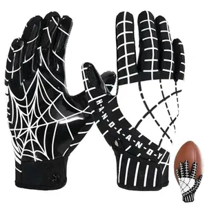 Youth Football Gloves, Kids Football Receiver Gloves with Sticky Grip, Stretch Fit Football Gloves for Boys and Girls