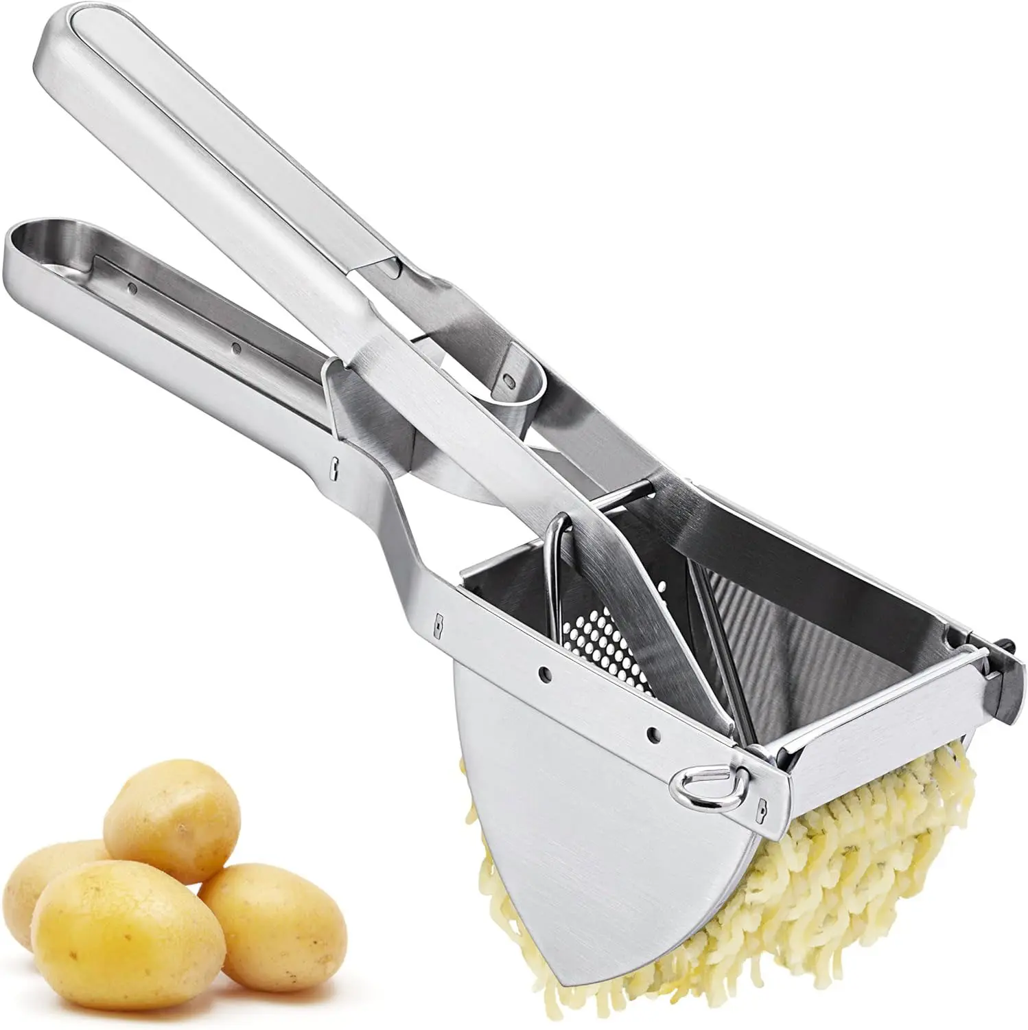 22oz Large Potato Ricer, Premium Stainless Steel Food Press Masher, Ergonomic Handle, Detachable & Dishwasher Safe, Make Fluffy Mashed Potatoes Effortlessly, Versatile Kitchen Tool for All Purees