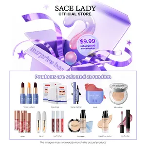 SACE LADY Makeup Set Lipstick BB Cushion Eyeliner Blush Consealer Surprise Box Gift Mystery Blind Box Random Full Face Beauty Cosmetics Set