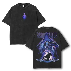 Vibe Street valentine shirts Rannie The Witch Elden Ring Retro Vintage Unisex Oversize Anime Manga Acid Washed Heavyweight Cotton T-shirt, Anime Merch, Menswear Top Casual Graphic