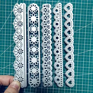 5 Lace Edge Carbon Steel Knife Mold Molds Paper Cutting Embossing Engraving Cutters, Durable Craft Tools for DIY Projects, Card Making