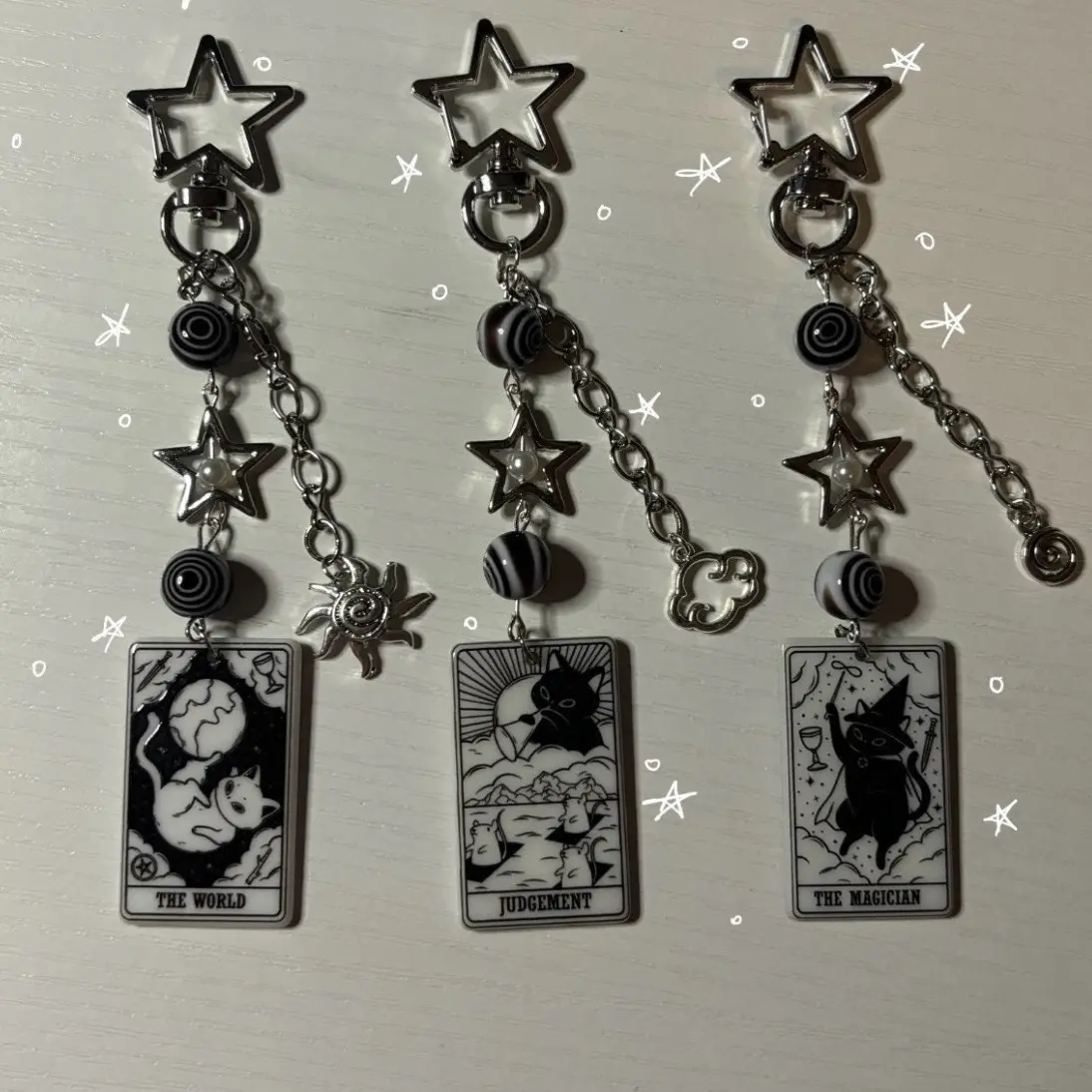Tarot Cat Keychain Tarot Cat Keychain