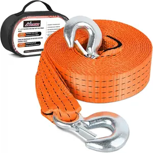 Nilight Tow Strap Heavy Duty with Safety Hooks 2x20 10,000LBS Breaking Strength Towing Strap Rope for Trucks Vehicles Towing Accessories Cable Trailers Car Automotive dealsforyoudays