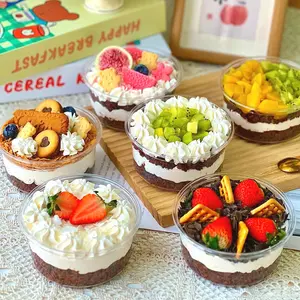 50 Sets with Lid Soup Bowls Salad Bowls, 12/16oz Ice Cream Bowls Fruit Salad Storage Containers, Reusable Food Grade Kitchenware, Reusable Cereal Containers